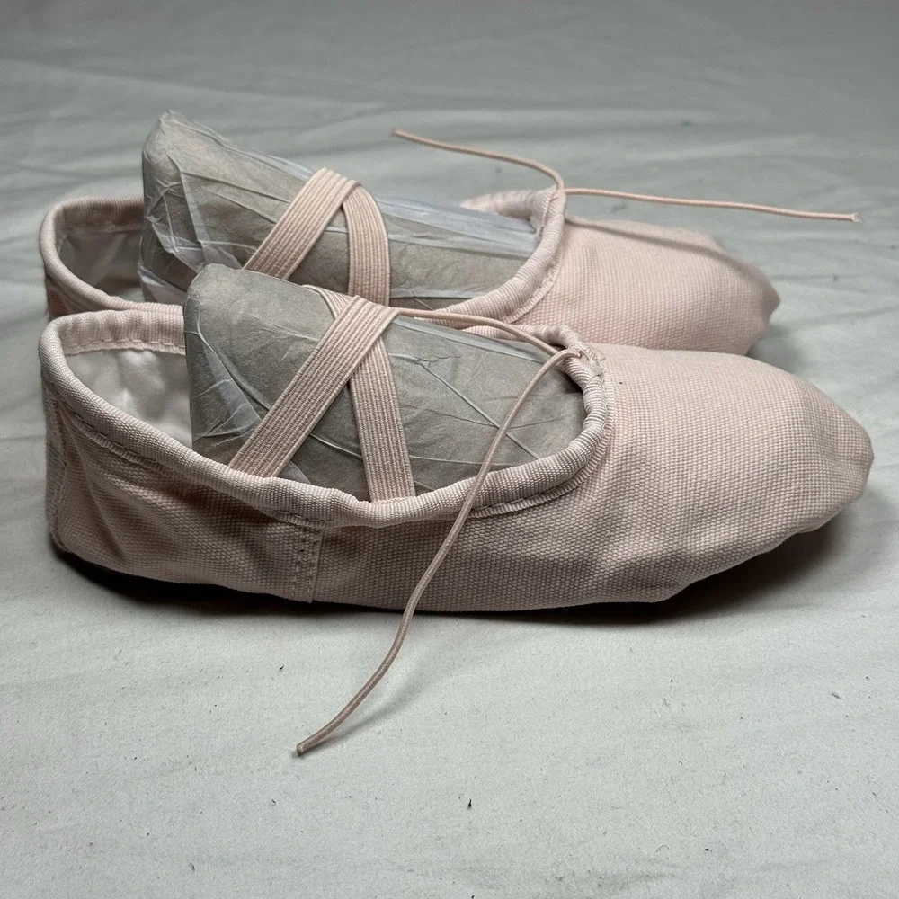 Stelle Ballet Shoes Kids US 12 Pink Canvas Dance Slippers Split Sole